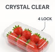 KDC 500g Transparent Plastic Fruit & Vegetable Punnet Box ...