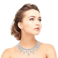 Beauvince Michelle Collar de Diamantes en Oro Blanco en venta en 1stDibs