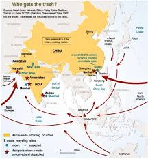 a chart of e waste destinations in asia electronic waste