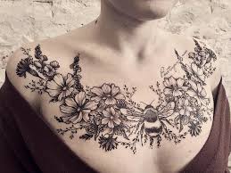 Instagram Com Lordenstein Art Berlin Flowers Flowerta Chest Tattoos For Women Cool Chest Tattoos Chest Tattoo Girl