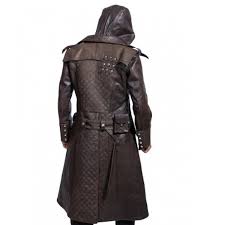 Hooded Brown Leather Trench Coat L Leather Jacket Coats For Mens Amazon Co Uk Clothing Brown Leather Coat Leather Trench Coat Long Leather Coat