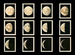 1910 Moons Set Of 12 Prints Moon Phases Original Antique Celestial Astronomy Lithographs Moon Setting Prints Moon Phases