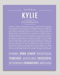 Kylie Name Art Print In 2020 Personalized Art Print Classic Names Names With Meaning
