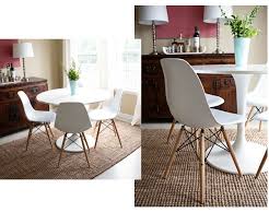 This Is What The Docksta Table Would Look Like With The White Plastic Molded Chairs Dining Corner Dining Room Chairs Ikea Dining Table Chairs