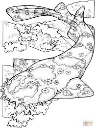 Wobbegong Shark Coloring Page From Sharks Category Select From 27371 Printable Crafts Of Carto Shark Coloring Pages Ocean Coloring Pages Animal Coloring Pages