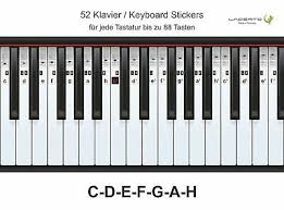 Klaviertastatur jeder block umfasst sieben tasten die jeweils für eine note stehen. Klavier Piano Keyboard Noten Aufkleber C D E F G A H 52 Stickers Ebay