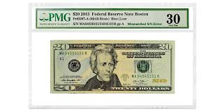 It takes just a few steps to calculate how many tons of $100 bills there are in $20 billion. Pmg Grades Mismatched Serial Number Error On Us 20 Bill
