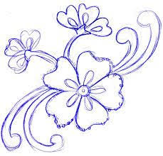 A Flower I Drew Flower Sketches Flower Drawing Simple Flower Drawing