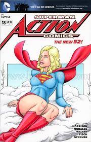 ACTION COMICS #18 Sketch Cover featuring SUPERGIRL!, in Brendon and Brian  Fraim's Original Sketch Covers! Comic Art Gallery Room