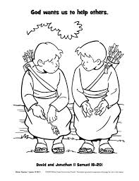 March 9 David And Jonathan Preschool David And Jonathan Sunday School Coloring Pages Toddler Sunday School