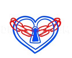 How To Draw A Heart Lock Heart Lock Tattoo Step By Step Drawing Guide By Dawn Dragoart Com It will be used to press the next best thing to do is know which way the lock needs to turn in order to open. how to draw a heart lock heart lock