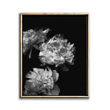 Black And White Flower Pictures Wall Art Peonies Wall Art Downloadable Prints Dark Moody Floral Peony Etsy Peonies Art Print Floral Wall Art Art Collage Wall
