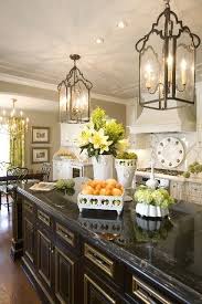 Lantern Lighting In A Kitchen Love The Black Island In The Middle Of The White Cabinets Country Kitchen Designs French Country Kitchen Country Kitchen