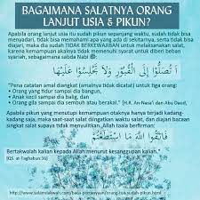 Proses menua merupakan proses sepanjang hidup, tidak hanya dimulai dari suatu waktu tertentu, tetapi dimulai sejak permulaan kehidupan. Bagaimana Salatnya Orang Lanjut Usia Dan Pikun Nasihat Sahabat