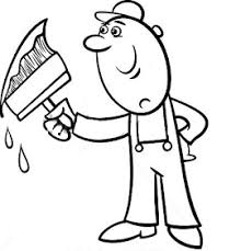Planse de colorat cu meserii. Fise De Lucru Gradinita Imagini De Colorat Cu Meserii Brutar Bucatar Profesoara Zidar Posta Black And White Cartoon Background Patterns Coloring Pages