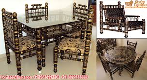 There are several factors to consider when you're preparing to buy a kitchen table. Gujarati Wooden Carved Sankheda Dining Set Mandap Exporters