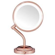 Conair Double Sided Battery Operated Lighted Makeup Mirror Lighted Vanity Makeup Mirror With Led Lights 1 Makeup Mirror Rose Gold Bedroom Accessories Mirror