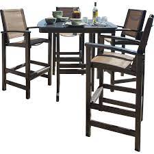 Coastal 5 Piece Bar Height Dining Set Dining Set Wooden Dining Room Chairs Dining