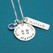 Proud Marine Mom Necklace Marine Mom Jewelry Marine Mom Etsy Mom Jewelry Marine Mom Gift Mom Necklace