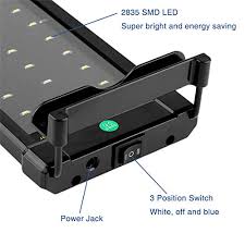 Check spelling or type a new query. Nicrew Led Aquarium Light Fish Tank Light With Extendable Brackets White And Blue Leds Size 28 To