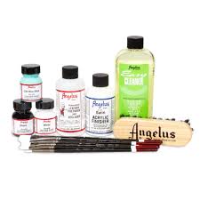 It can be used as a leather paint as well as an airbrush paint. Starter Kit Angelus Brand Acrylic Leather Paints Shoe Restoration