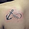 The anchor tattoo is symbolic of being in the marines or even having a love for water. 1