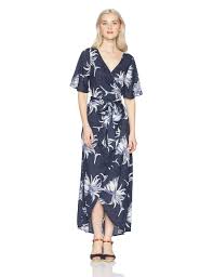 Roxy Womens Keep The Tempo Full Length Wrap Dress Dress Blue Codaques Flower M Check Out The Image By Visiting T Wrap Dress Christmas Outfits Women Dresses