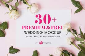 A creative template is ideal for wedding invitation. 30 Premium And Free Wedding Mockup Sets Scene Creators 2019 Free Psd Templates