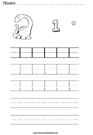 Cijfer 1 Oefenwerkblad Printen Cijfer Een Nummers Schrijven Schrijflessen Schrijven