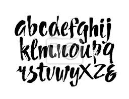 A font is the combination of typeface, size, weight, slope, and style to make up a printable or displayable set of characters. Vector Acrylic Brush Style Hand Drawn Alphabet Font Calligraphy Fototapete Fototapeten Ausloschen Anzahl Weiss Myloview De