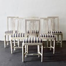 Gustavian Style Set Of 6 Dining Chairs White Gustavian Sweden In 2020 White Dining Chairs Dining Chairs Gustavian Chair