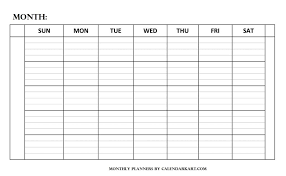 free printable monthly planner templates