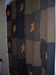 Black And Tan Primitive Shower Curtain Your Place To Buy And Sell All Things Handmade Primitive Bathrooms Primitive Decorating Primitive Curtains