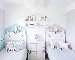 Modern small bedroom for two sisters. The Prettiest Shared Rooms For Girls Petit Small