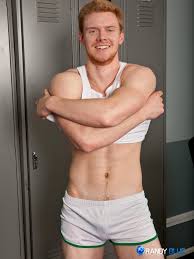 Strawberry blond gym jock Jesse Knight will find a place in your fantasies  thanks to his handsome face, fiery red pubes and beautiful uncut cock. by  Randy Blue