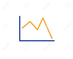 Line Chart Icon Financial Graph Sign Stock Exchange Symbol