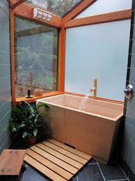 Japanese style bathroom has special concept which includes peace and tranquility reign above all. Japanese Style Soaking Tubs Catch On In U S Bathroom Decor Japanese Bathroom Design Japanese Style Bathroom Japanese Soaking Tubs