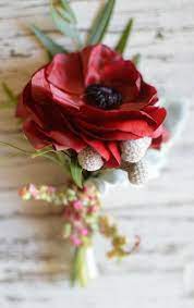 City Blossoms Las Vegas Wedding Florist Ranunculus Boutonniere Red Boutonniere Wedding Flowers
