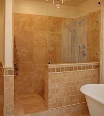 Shower doors and enclosures are something that most people are used to and even prefer. Master Showers Without Doors Walk In Ideas For Inspiration Walk In Shower Designs With Showers Without Doors Bathroom Shower Doors Traditional Bathroom