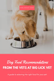 Vets' number 1 choice to feed their own pets, and learn how a 100 percent balanced nutrition can help your dog. Dog Food Recommendations Big Lick Veterinary Services