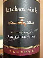 kitchen sink red table wine