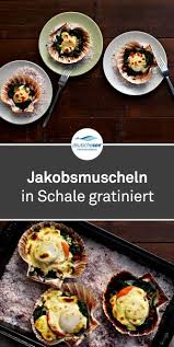 Jakobsmuscheln In Schale Gratiniert Rezept Muscheln Rezept Jakobsmuschel Vorspeise Jakobsmuscheln Rezept