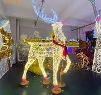 Outdoor Electric LED Reindeer Christmas Decorations 3D Motif Lights