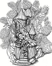 House and tree coloring pages. Mystical Fairies Coloring Pages Shefalitayal