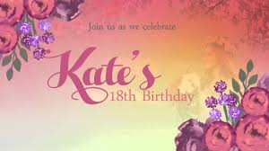 Design debut sample 18th birthday invitation. Animated Invites 18th Birthday Sample Youtube