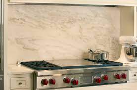 They are usually made of ceramic tiles or glass to ease cleaning process. Imperial White Marble Backsplash Transitional Kitchen Chicago By Global Granite Marble Houzz
