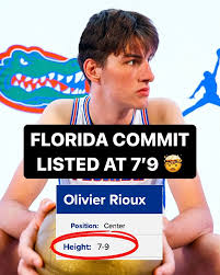 Florida commit Olivier Rioux is the tallest teenager in the world at 7'9  🤯😳 (via @courtsidefilms @houseofhighlights ) #basketball #cbb #highschool  #basketball🏀