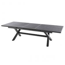 Design et chaleureuse, cette table apportera de la couleur et du dynamisme à votre extérieur. Table De Jardin Extensible Axiome Aluminium Effet Bois Hesperide