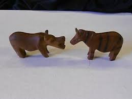Shop with afterpay on eligible items. 2 Vintage Wooden Wild Animal Figurines Hand Carved Folk Art Zebra Hippo Ebay
