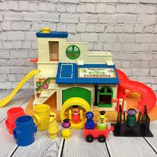 Vintage Fisher Price Little People Play Family Sesame Street Clubhouse 937 1977 Ebay Vintage Fisher Price Toys Childhood Toys Play Family